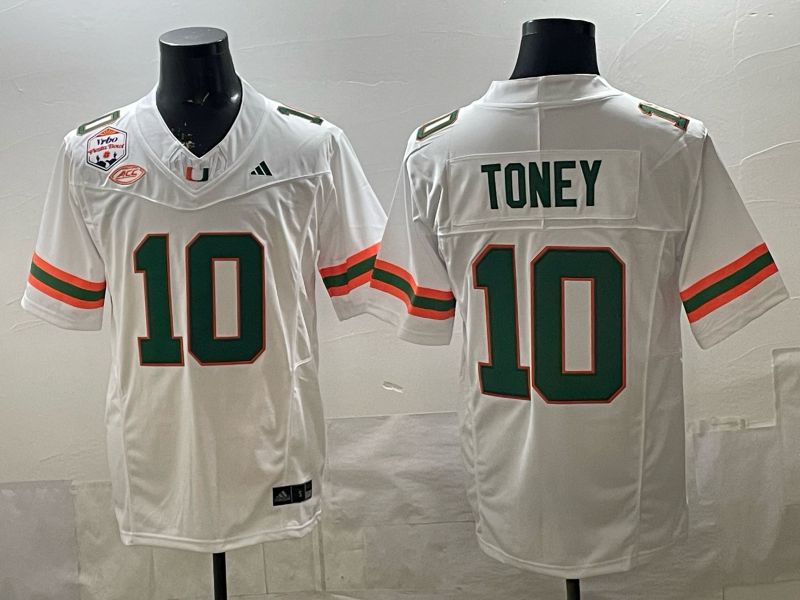 Men 2026 Miami Hurricanes #10 Toney White 3th generations Nike Limited NCAA Jersey 09->ncaa teams->NCAA Jersey